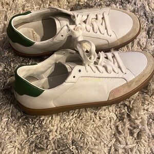 Saint Laurent White and Green Sneakers